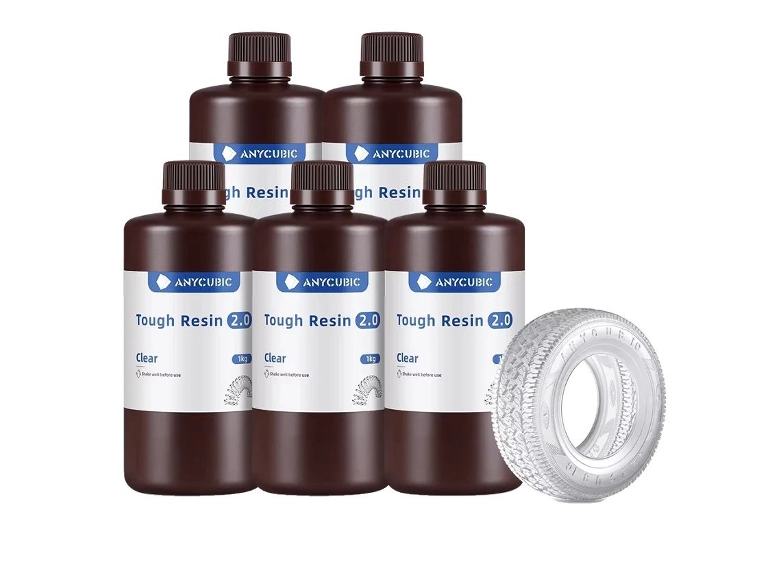 Resina Anycubic Tough 2.0, capacidad de 10 kg, compatible con LCD, 5 kg, transparente, OEM