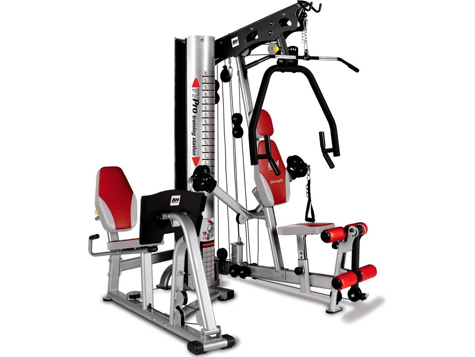 Multiestación BH FITNESS TT Pro G156 (Rojo - Capacidad Máx: 100 Kg - 174x188x214cm - Acero)