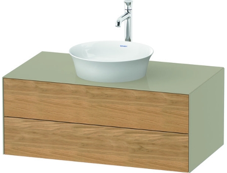 DURAVIT Tulip blanco, mueble de baño de pared, ancho 1000 x fondo 550mm, con 2 cajones, con tecnología Tip-on, WT49860