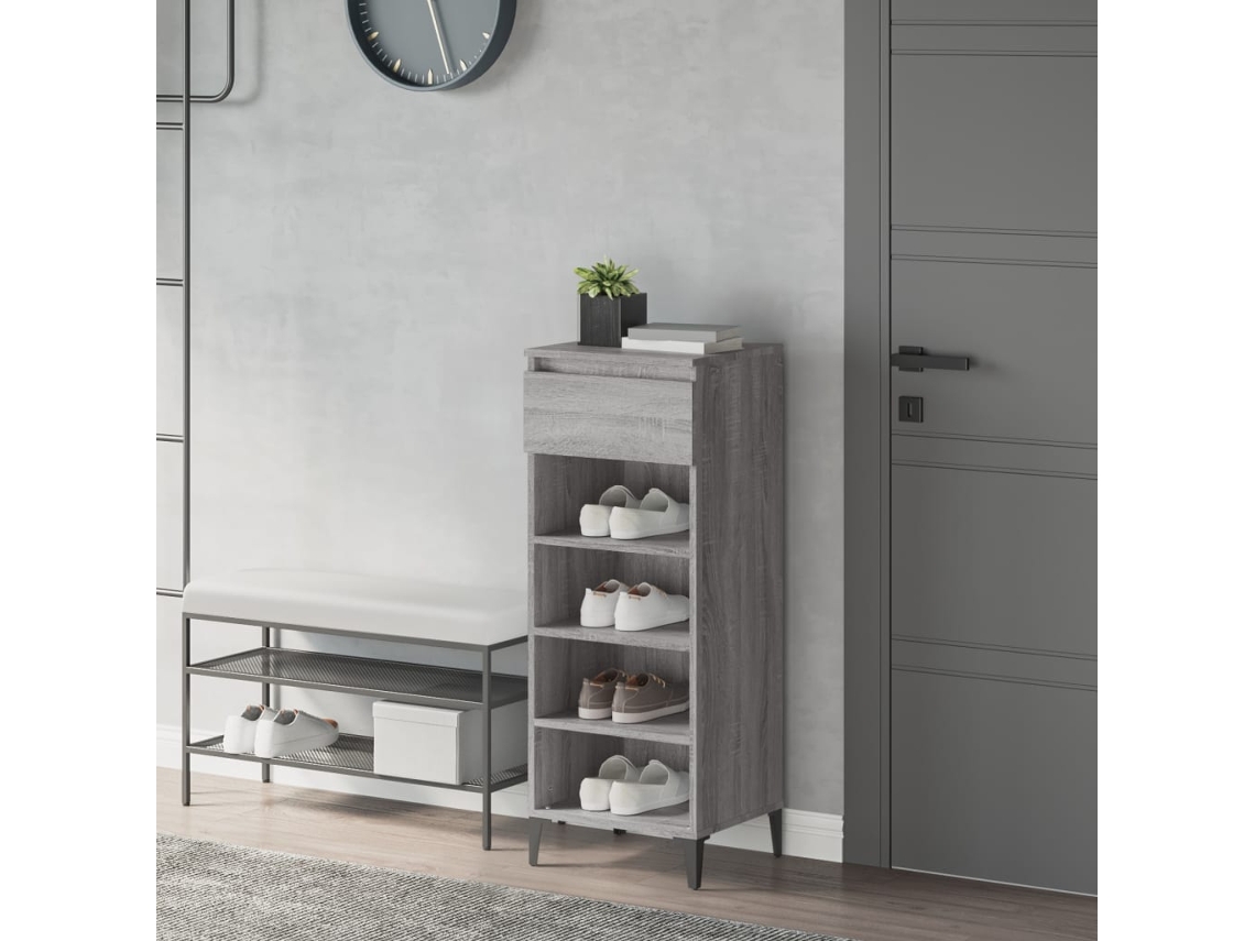 Zapatero Organizador 40X36X105 Cm Derivados de Madera Gris Sonoma