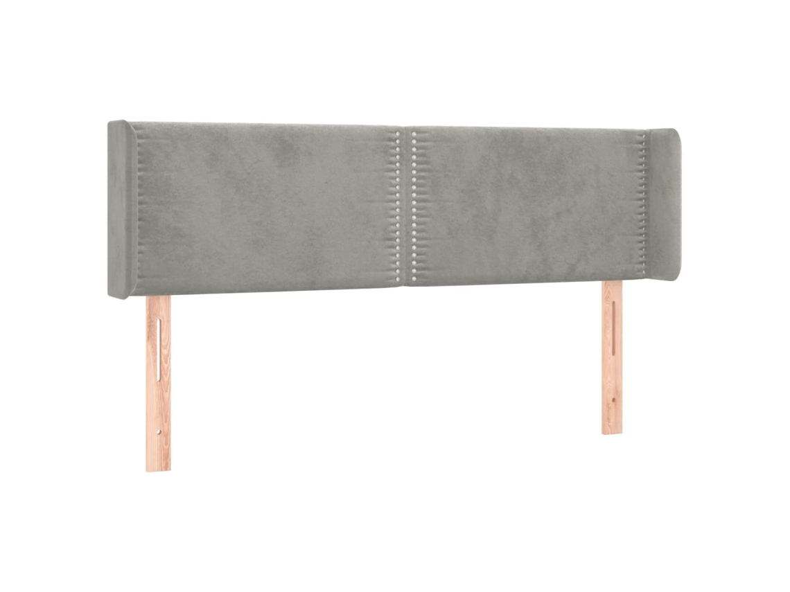 Maison Exclusive - Cabecero De Terciopelo Gris Claro 147x16x78/88 Cm