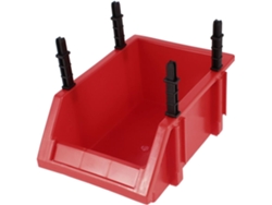 Caja Apilable De Almacenamiento Para Taller, 4 Soportes Para Piezas Eléctricas