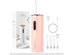 Irrigador Oral Flosser De Agua Eléctrico Inalámbrico Portátil Con 5 Boquillas 3 Modos Recargable Rosa SIURN