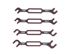 Juego De 4 Llaves Rc Con 8 Tamaños, Llave Universal Para Reparación De Coches, Barcos Y Drones - Rojo