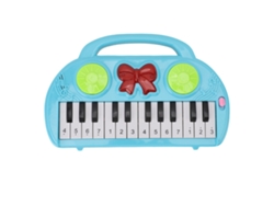 Dan26-juguete Piano Para Bebé Con 14 Teclas, Instrumento Musical Educativo Multifuncional Para Niños Pequeños Azul