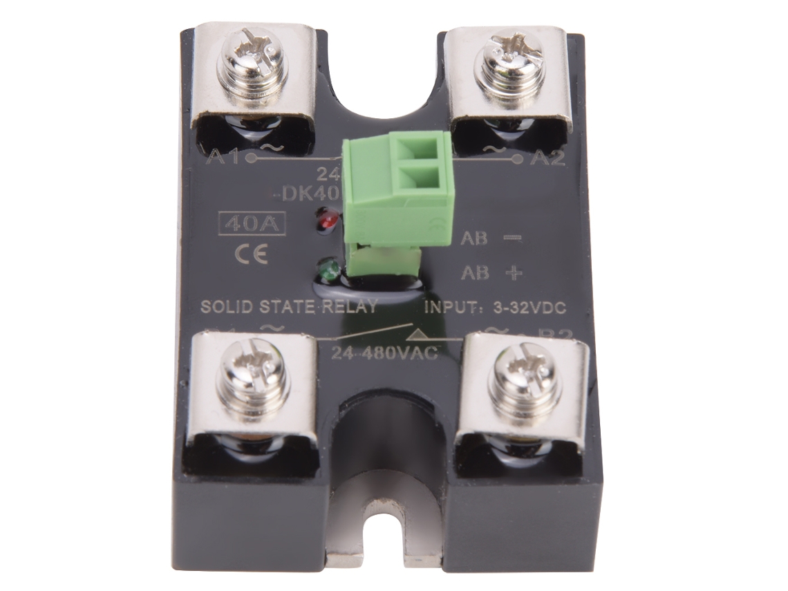 Relé De Estado Sólido De Control De Cc Berm Dk40da De 40 A, 2 Canales, Ca 24-480 Vca, Monofásico
