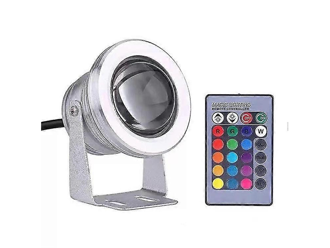 Rebe-proyector Led Sumergible Rgb Ip68 10w, Lámpara Submarina Para Piscina, Fuente Y Exterior Con Control Remoto