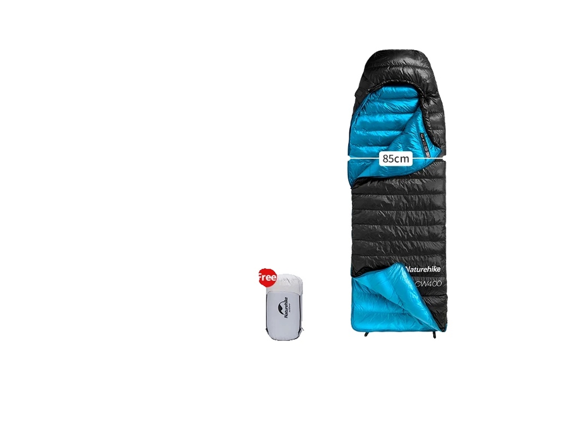 Saco de dormir, relleno de plumón de pato, ideal para climas fríos, CW400 Negro L OEM