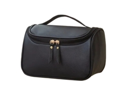 Bolsa de cosméticos con compartimento separado para brochas y organizador con divisores flexibles de velcro Kofihety