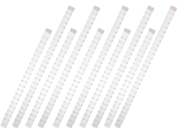 Juego De 10 Anillas Transparentes Para Encuadernación En Formato A5 Y B5, De Plástico Resistente De 15 Mm.