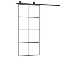 Puerta Corredera VIDAXL Negro Cristal (90x205cm)