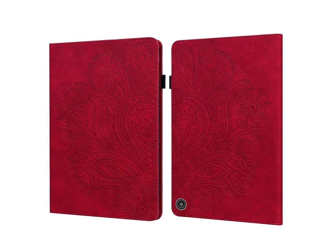 Funda de piel con estampado de pavo real y función de reposo/activación para Amazon Fire HD 8 2020 / HD 8 Plus 2020 Webake