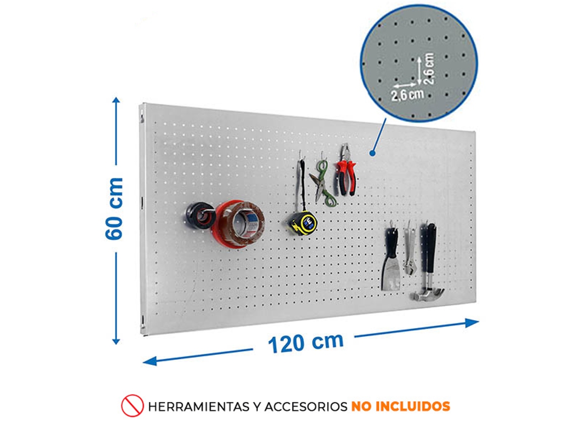 Painel organizador de ferramentas PANEL CLICK 1200 X 600 GALVANIZADO SIMONRACK