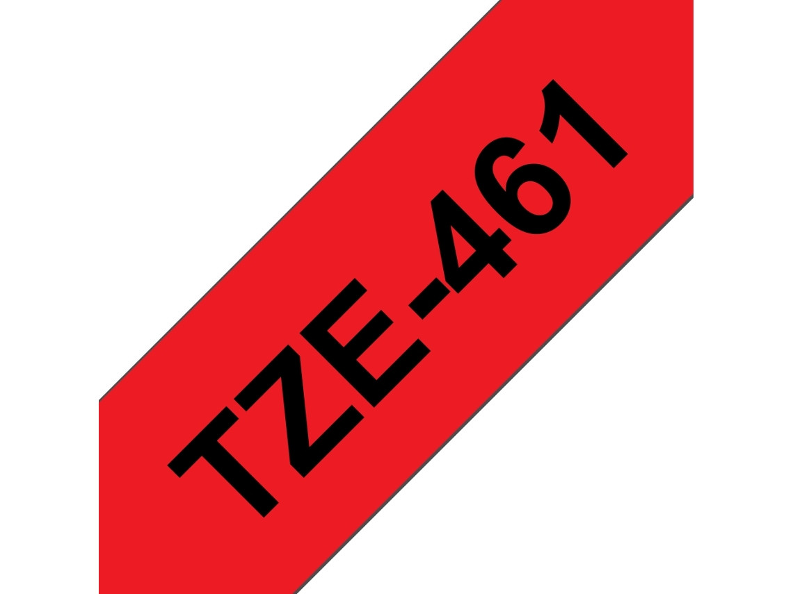 Cinta laminada Compatible Brother Tze461 Texto Negro / Fondo Rojo 36Mm X 8M