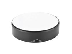 Soporte para joyería ajustable con rotación de 360° y velocidad variable.