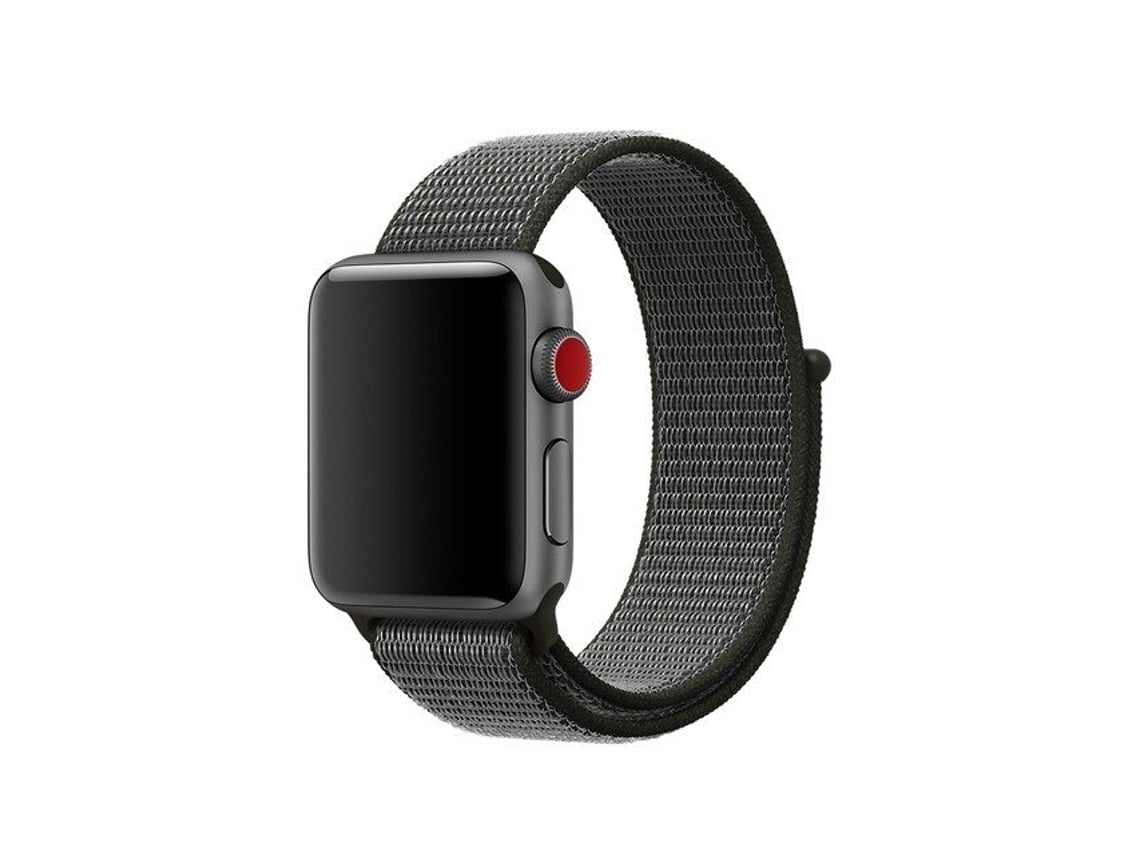Correa de nailon para Apple Watch SE de 44 mm, color negro