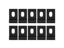 10 clips de aluminio negros para base de invernadero