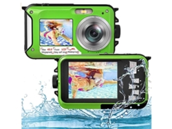 Cámara digital impermeable Ushion Full HD 2.7k 48mp 16x, color verde