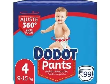 Pañales Calzoncillos DODOT Pants (T6 - 15kg+ - 81 Unidades - Pack 3x27  Unidades)