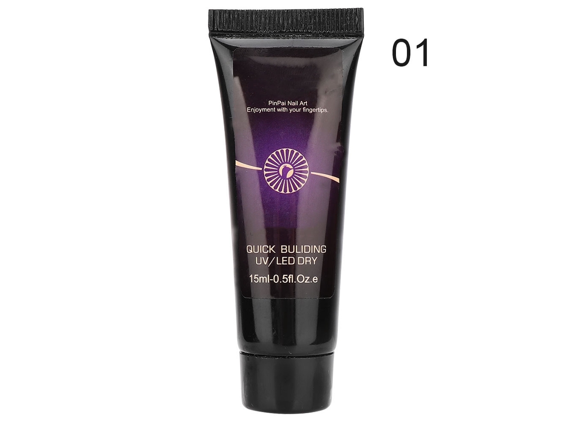 Rebe-gel Extensión de Uñas Sin Papel 15ml Indoloro Rápido Constructor Manicura Esmalte UV 01