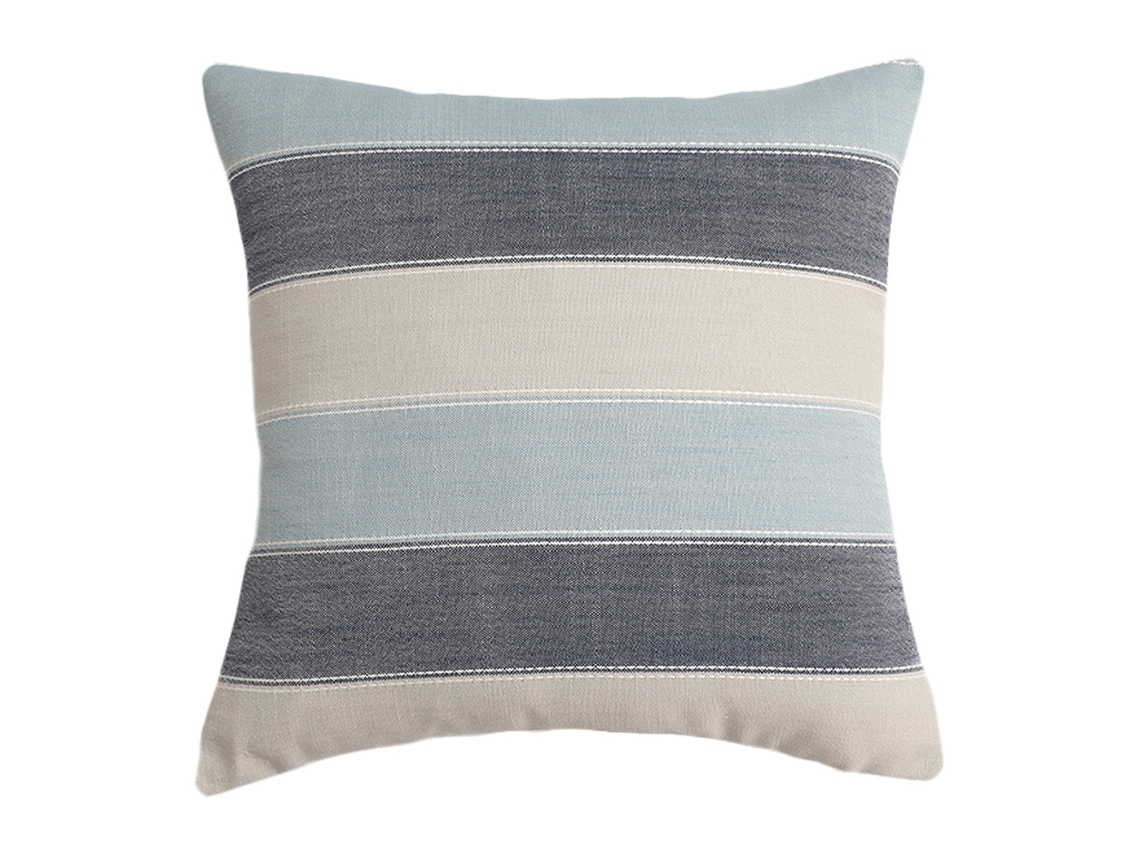 Funda De Almohada Moderna Y Sencilla De Imitación De Algodón Y Cáñamo Con Rayas Geométricas Para Sofá De Sala De Estar