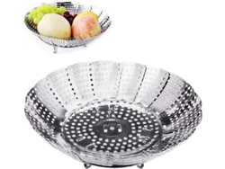 Vaporizador Verduras Plegable Acero Inox, Para Ollas Y Varias Cocinas