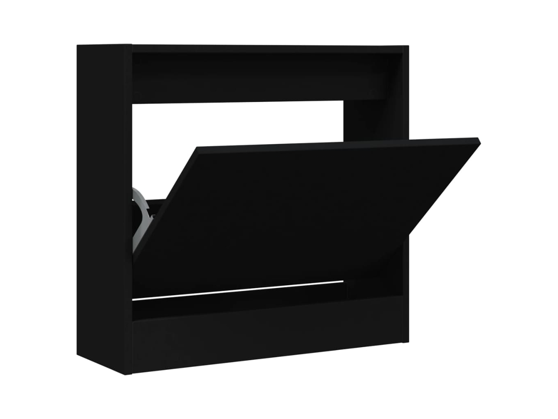 Maison Exclusive - Zapatero De Madera De Ingeniería Negro 60x21x57 Cm