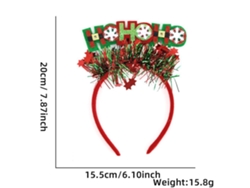 Diadema navideña con cuernos, accesorio navideño brillante, ideal para fiestas, cosplay y uso diario Aeuzwr (Estilo 1)