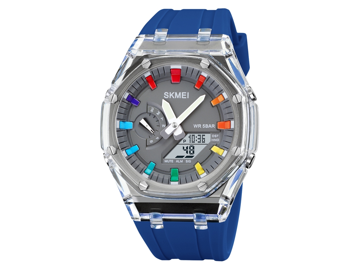 Reloj Zhoulianfa De Cuarzo Con Correa De Cuero Sintético, Esfera Grande, Estilo Casual Unisex (rojo)