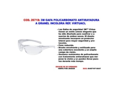 3m gafa policarbonato antirayadura incolora virtuacl