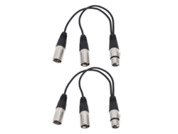 Cable Divisor En Y Xlr Hembra De 3 Pines A 2 Xlr Macho Plug And Play (2 Unidades)