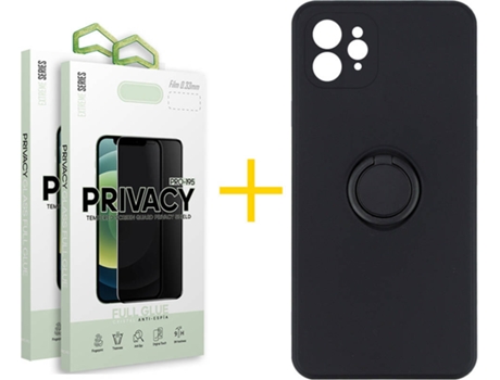 Carcasa + 2 Protectores de Pantalla para iPhone 11 Pro Max SKYHE Negro
