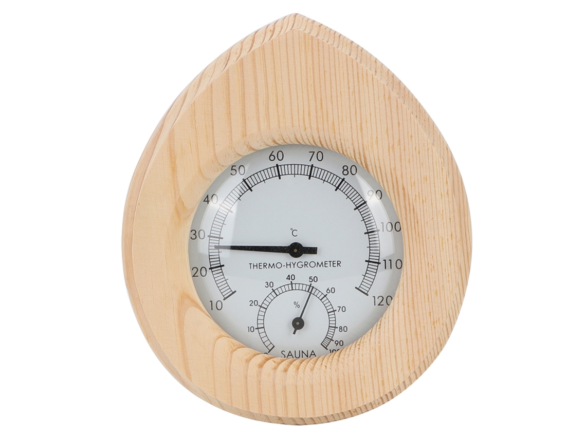 Termohigrómetro 2 En 1 Fabricado En Madera De Pino Blanco Para Accesorios De Sauna Y Sala De Sudoración.