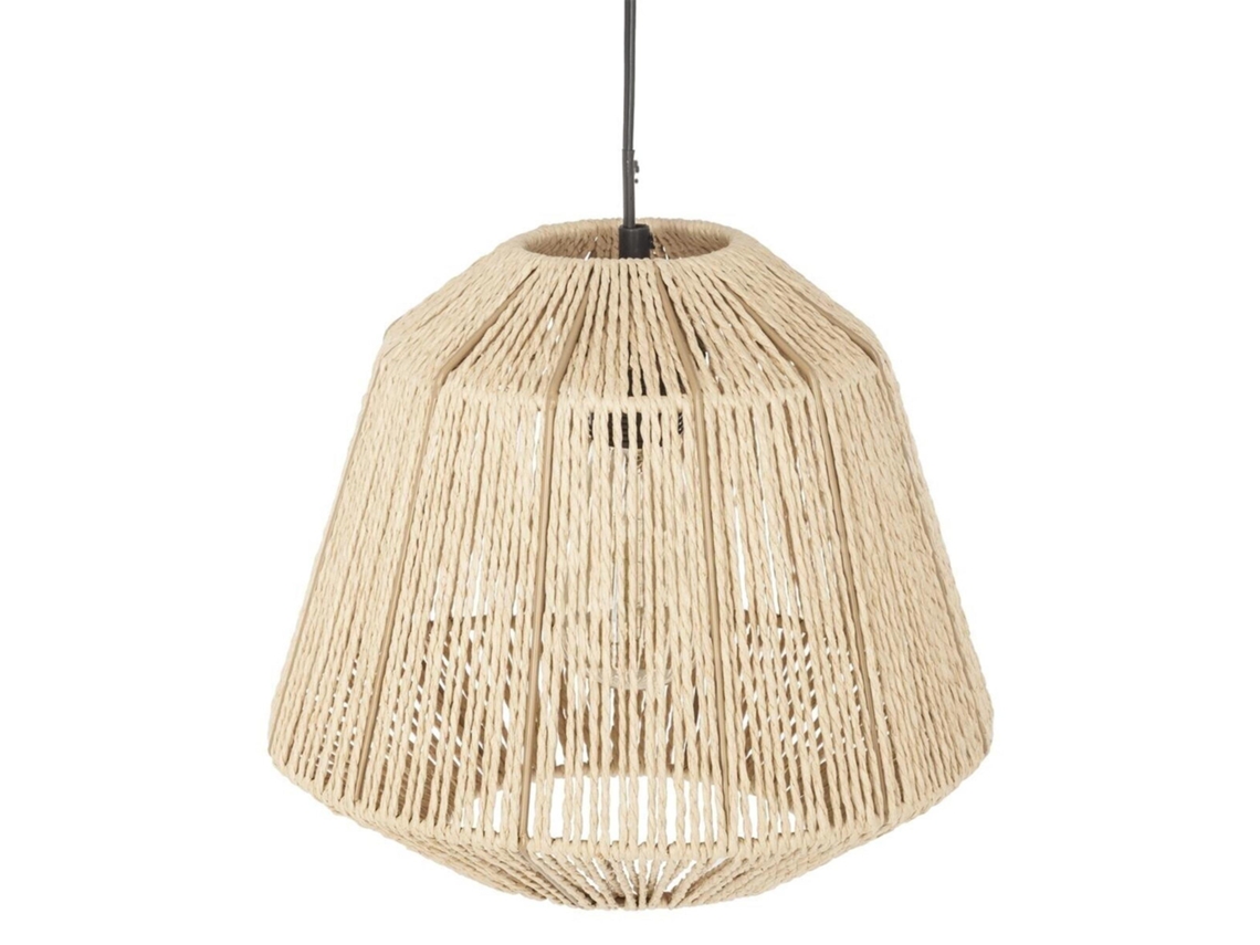 Lámpara de techo rústica Well Home, pantalla de cuerda, Ø29 cm Wellhome