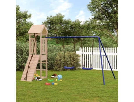 vidaXL Parque infantil de exterior madera maciza de pino