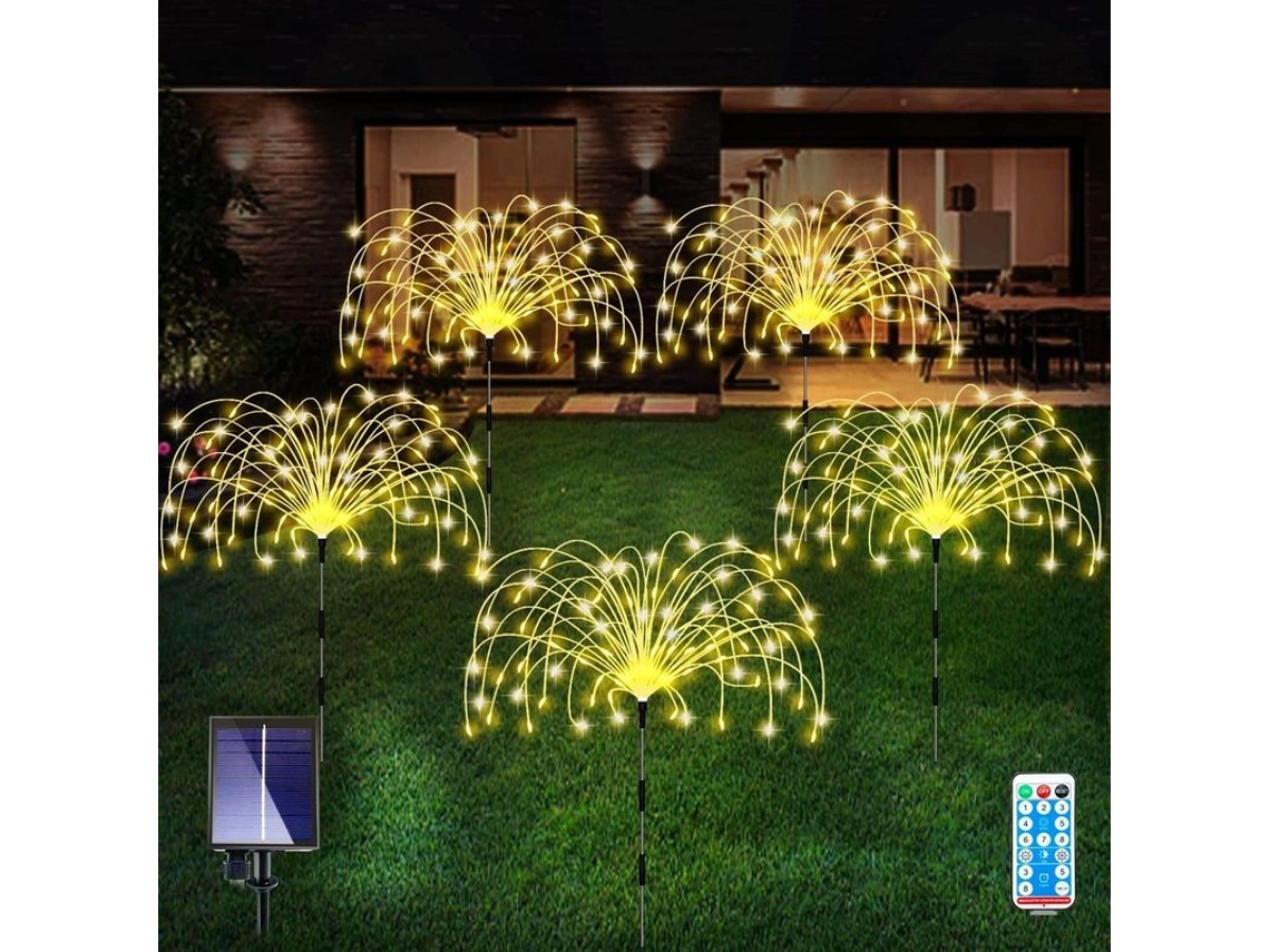 2026-luces De Fuego Artificial Solar Con Alambre De Cobre Ip65 Para Jardín Exterior Festivales