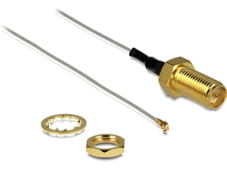 Cable de Antena DELOCK (MHF - SMA - 20 cm - Gris)