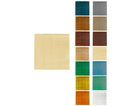 Persiana de Madera Alicantina Com Polea Metálica - Estor Enrollable para Ventanas, Puertas, Salón Marfil (Pintada) 130 x 220 cm