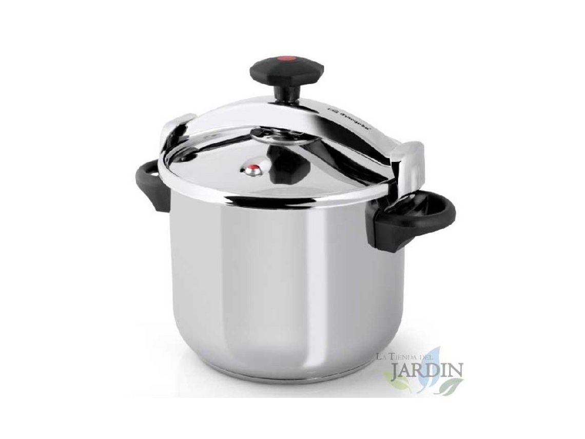 Olla Clásica A Presión 6 Litros ORBEGOZO Ø 22Cm Para Todo Tipo De Fuegos Asas Laterales Acero Inox 18/10