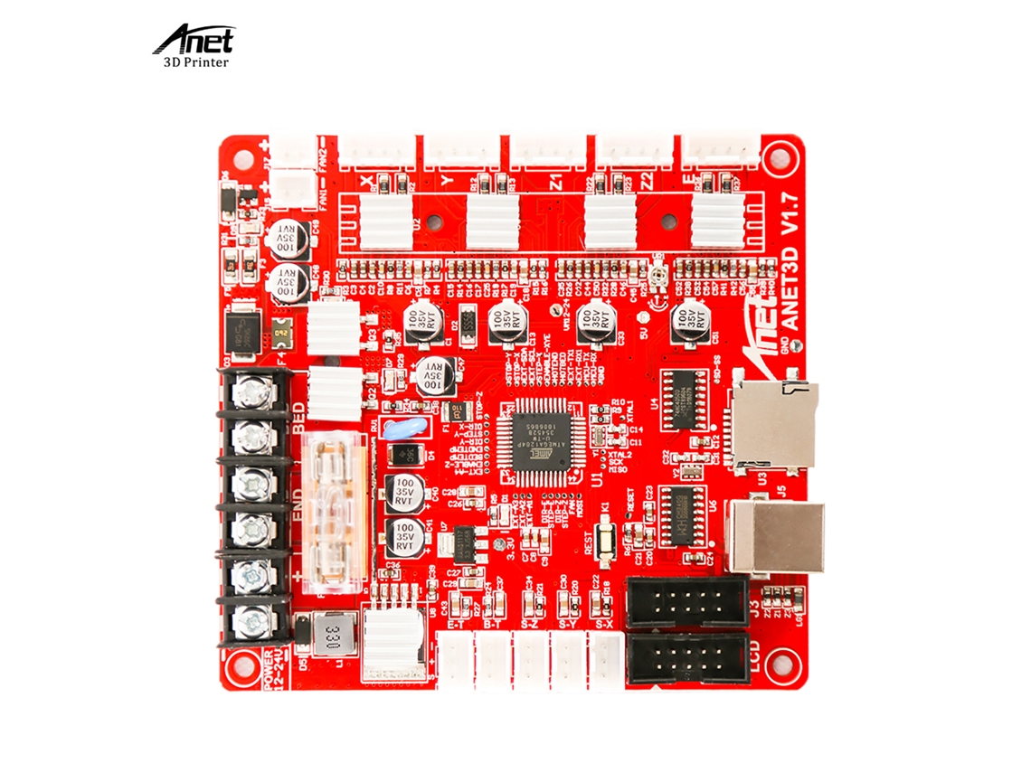Placa base Anet A1284-base V1.7 para impresora 3d Anet A8 Kit Reprap I3 Diy