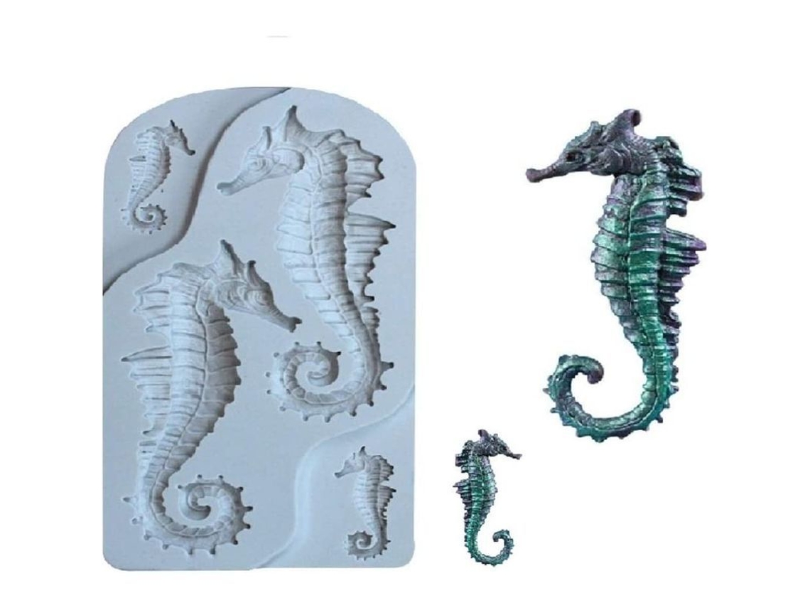 2026altiro-molde De Silicona Con Forma De Caballito De Mar Para Pasteles, Fondant, Chocolate, Dulces, Galletas Y Uso En La Cocina.