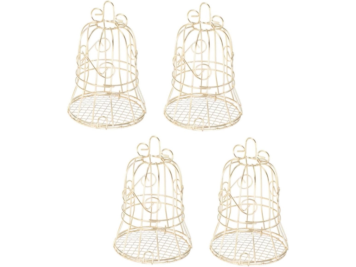 Comedero Para Pájaros Inoomp De Hierro Vintage, Comedero Colgante De 4 Piezas Para Pájaros Silvestres, Versátil Para