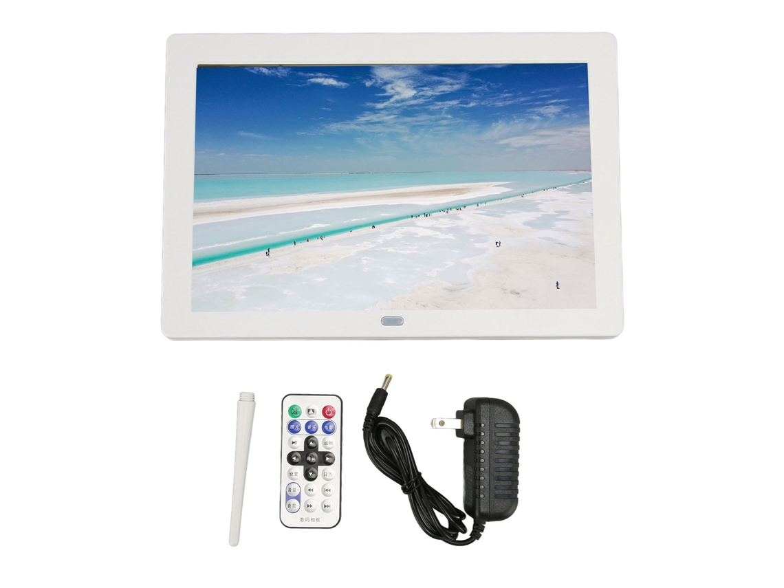 Marco de fotos digital con pantalla IPS HD de 1280 x 800 y ranuras para USB y tarjetas