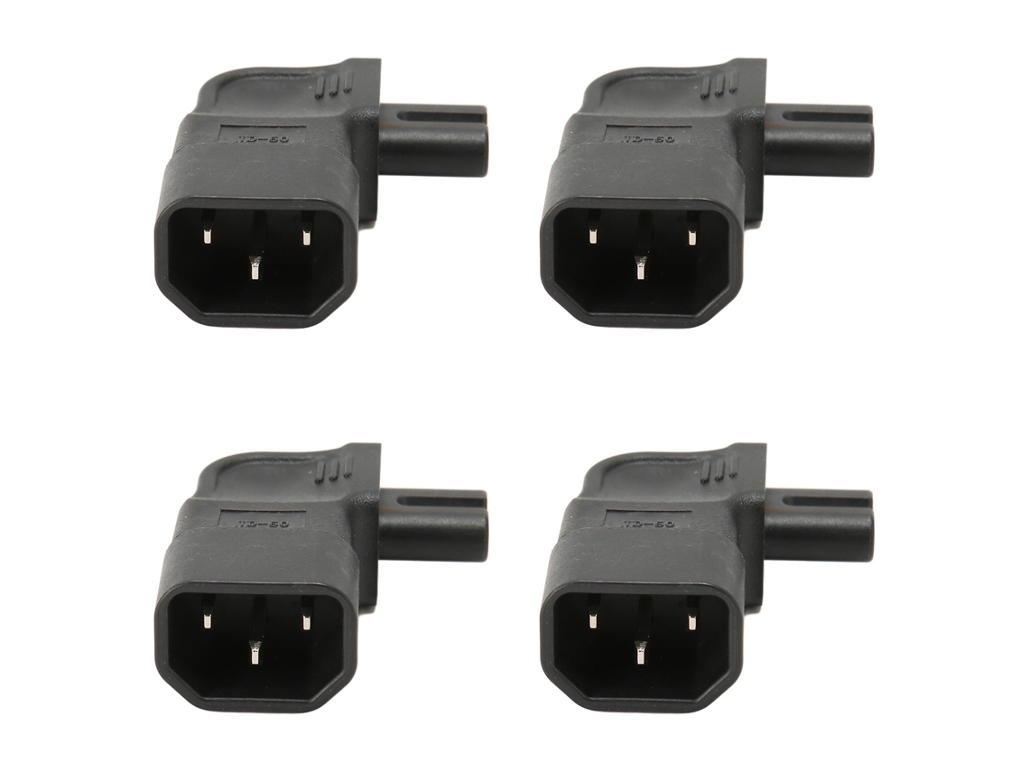 Adaptador de corriente C14 a C7 con ángulo de 90 grados