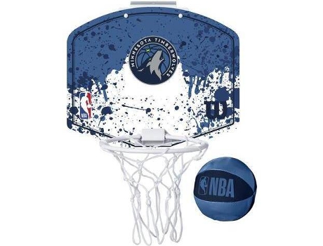 Canasta de Baloncesto WILSON Mini NBA Minnesota Timberwolves Azul (Única)