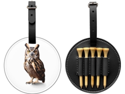 Bolsa para tees de golfe Trail Dust Bison, preta, fácil de transportar | S/MARCA