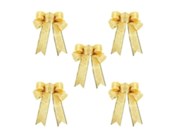 Rosetas de Navidad INF (5 Unidades - Dorado)