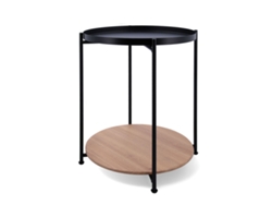 Mesa auxiliar VINTHERA Moa Acero Negro 42x42x52 cm