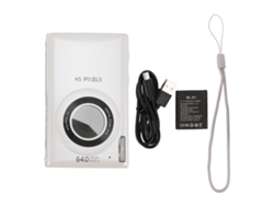 Cámara digital de 64 MP con enfoque automático, zoom digital de 18x, grabación 4K y pantalla de 2,8 pulgadas.