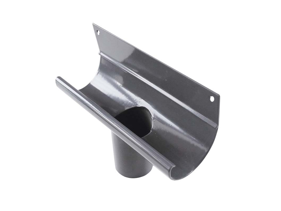 RENOPLAST R50 Conector Colgante de Aluminio para Cajas de Canalón DN 40mm Gris Canalones de lluvia Perfil de Borde